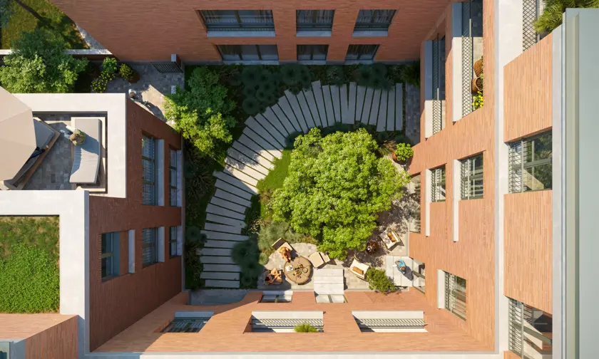 appartementen in Machelen met binnentuin en authentieke gevelelementen