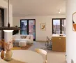 Geel Villa Spoorbloem Kijk Appartement leefruimte woonkamer keuken 