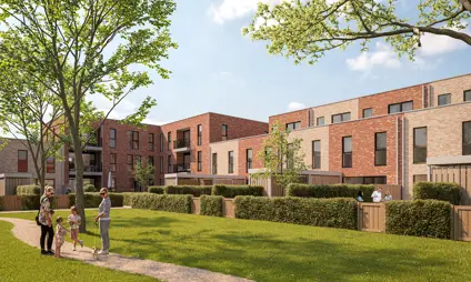 Wijnegem Ertbrugge woningen in het groen