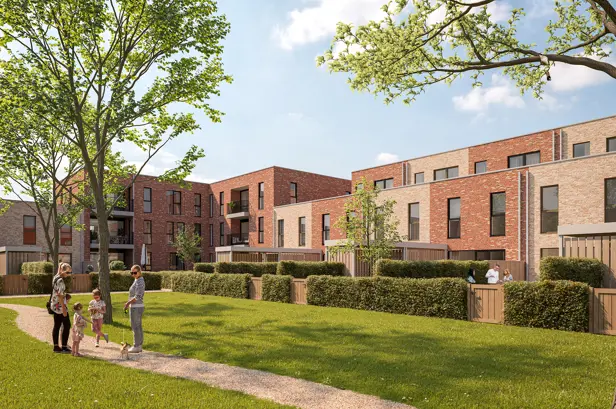 Wijnegem Ertbrugge woningen in het groen