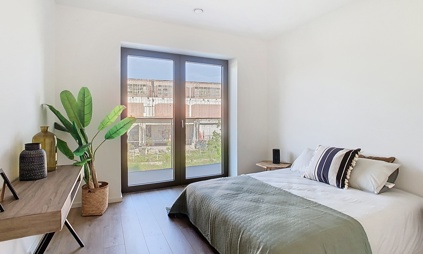 Woning Waterzicht (Vilvoorde) met 3 slaapkamers, terras en kleine tuin - foto van slaapkamer