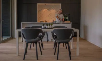 Appartement Quartier Bleu Hasselt, 2 slaapkamers en terras - foto eetruimte