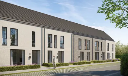 Broechem Kapelstraat groene buurt woningen zadeldaken bomen 