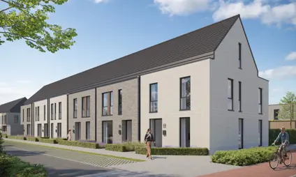 Broechem Kapelstraat groene buurt woningen zadeldaken bomen 