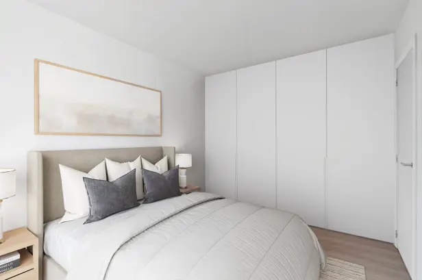 halopen bebouwing beringen met 3 slaapkamers - impressie slaapkamer ingericht met 3D-model