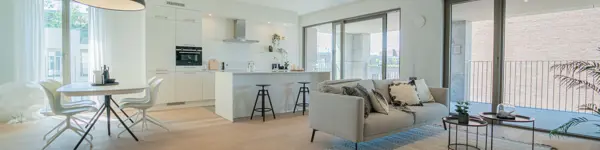 Appartement Quartier Bleu Hasselt, 3 chambres et terrasse - photo espace de vie