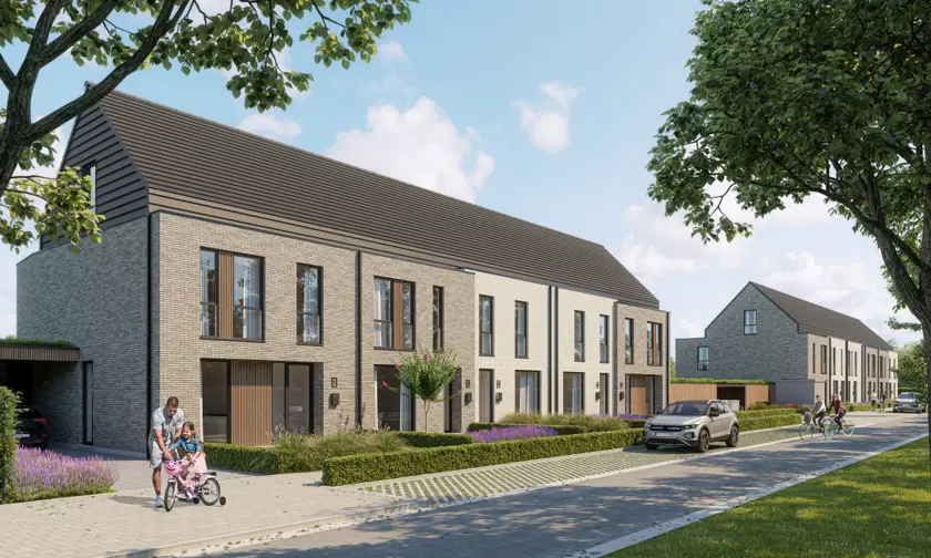 Broechem Kapelstraat groene buurt woningen zadeldaken bomen