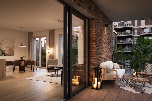 appartement interieur avond