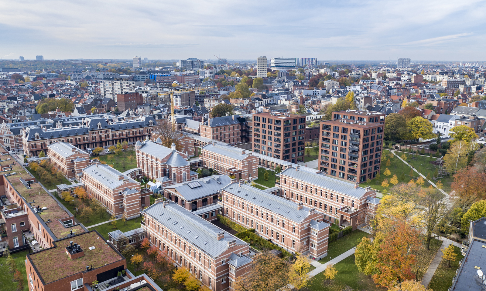 Luchtbeeld van het Groen Kwartier