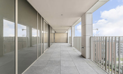 Penthouse Quartier Bleu Hasselt, 2 slaapkamers en terras - foto terras