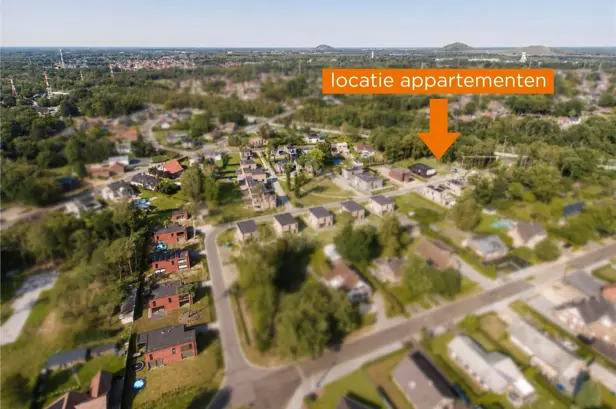 project Genk Veldstraat - overzichtsbeeld van de buurt en appartementen