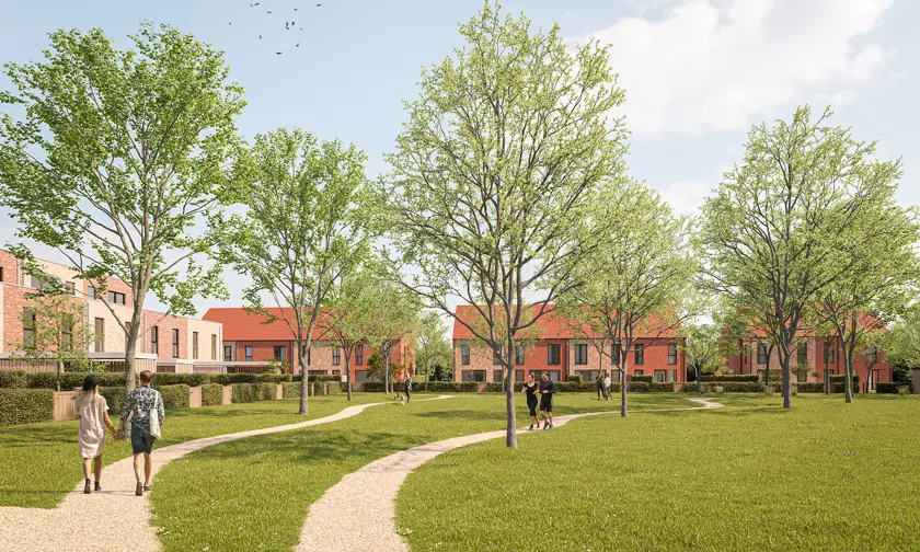 Wijnegem Ertbrugge woningen in het groen