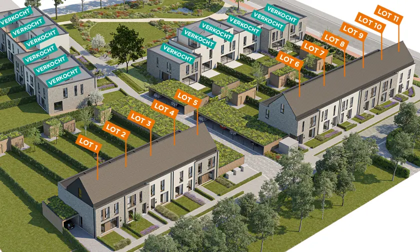 Broechem Kapelstraat luchtbeeld woningen verkocht en te koop